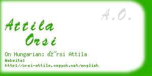 attila orsi business card